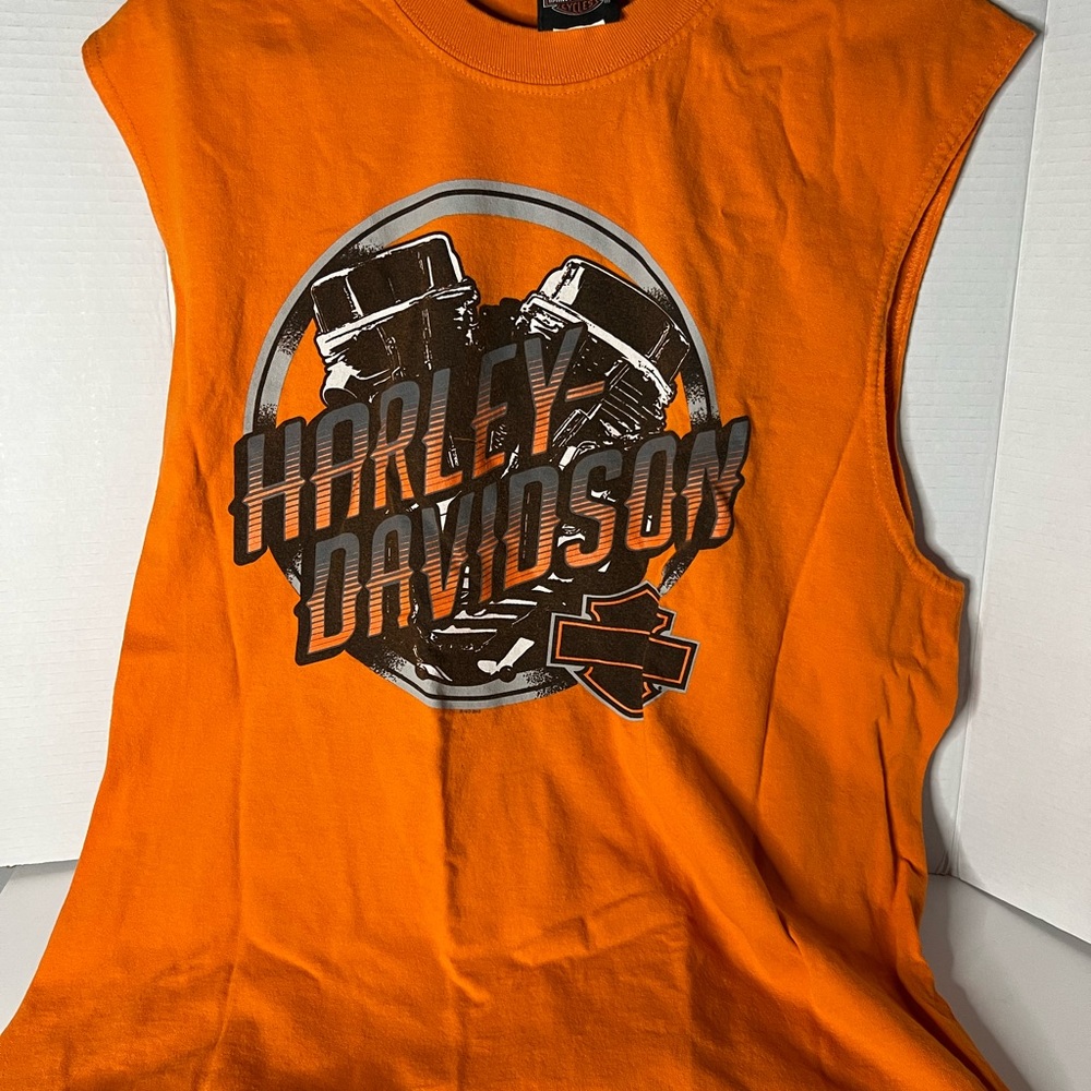 Xl mens orange Chicago Harley-Davidson tank top